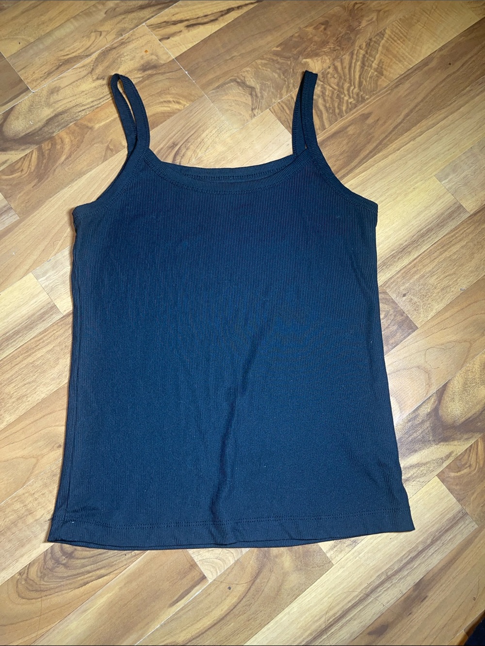 Rebel Sugar Black Ribbed Camisole Tank Top